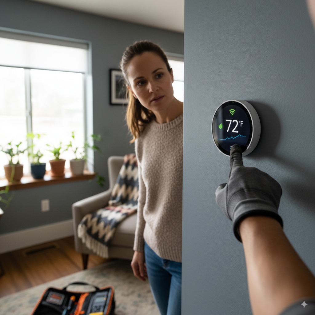 Testing thermostat after service